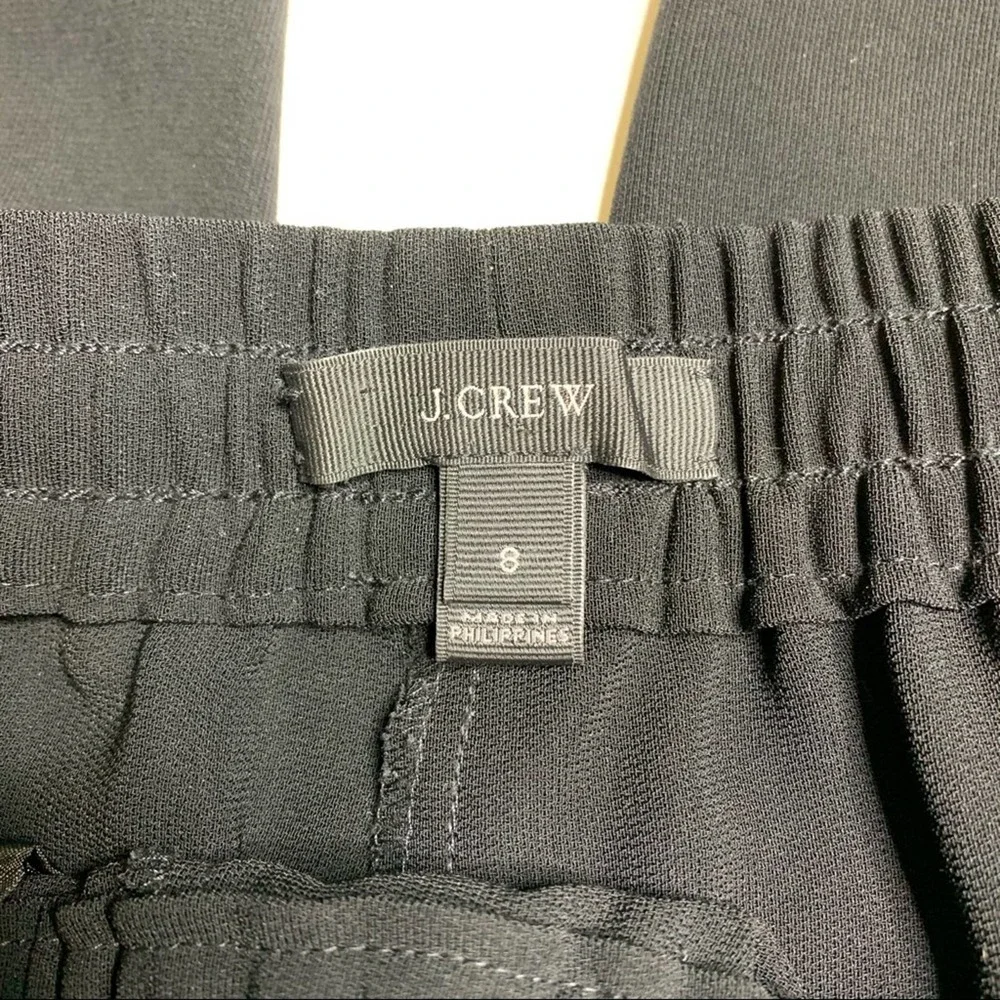 J. Crew sz 8 black Drapey drawstring crop Pants